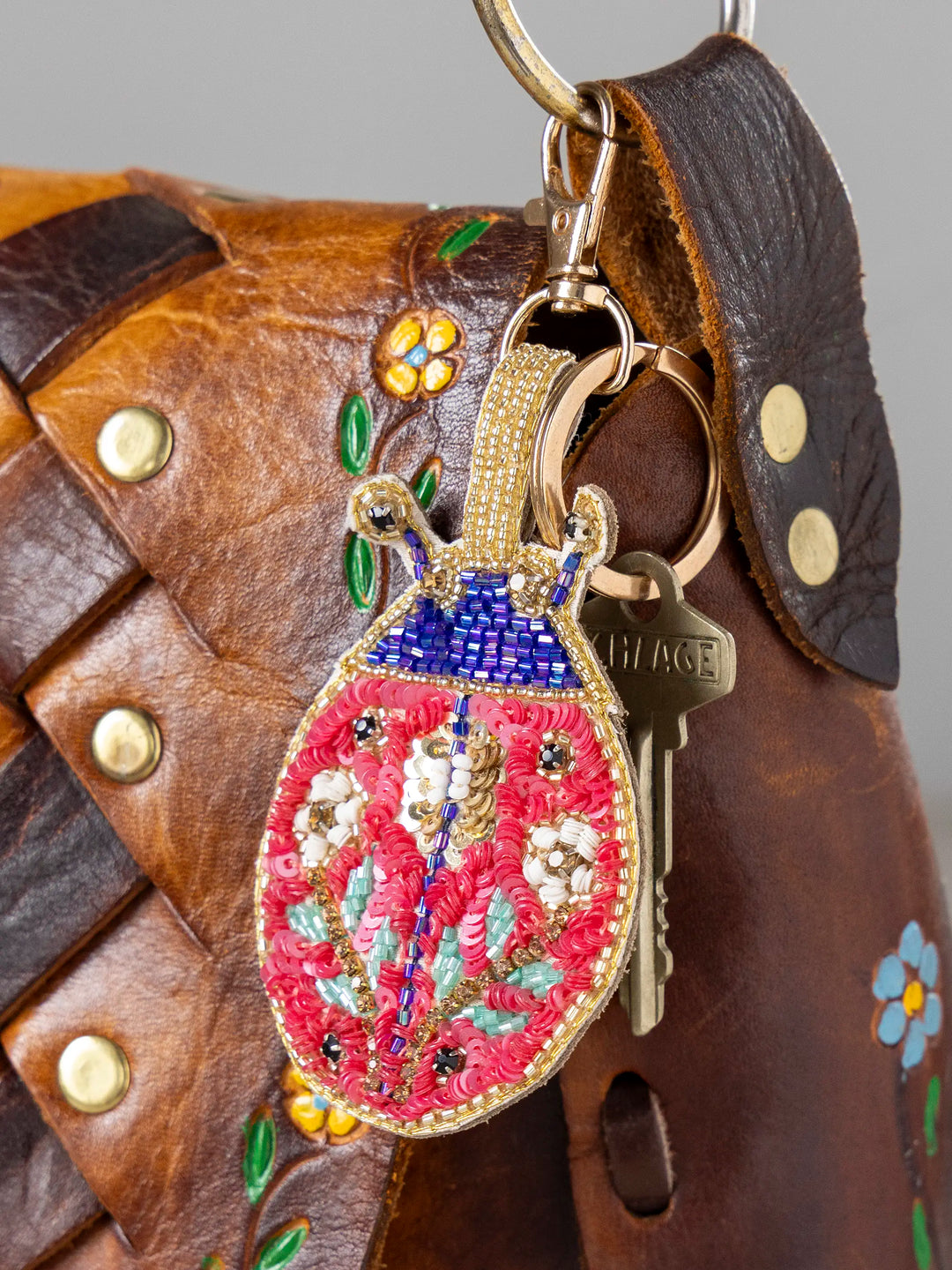 Beaded Keyring - Little Ladybug