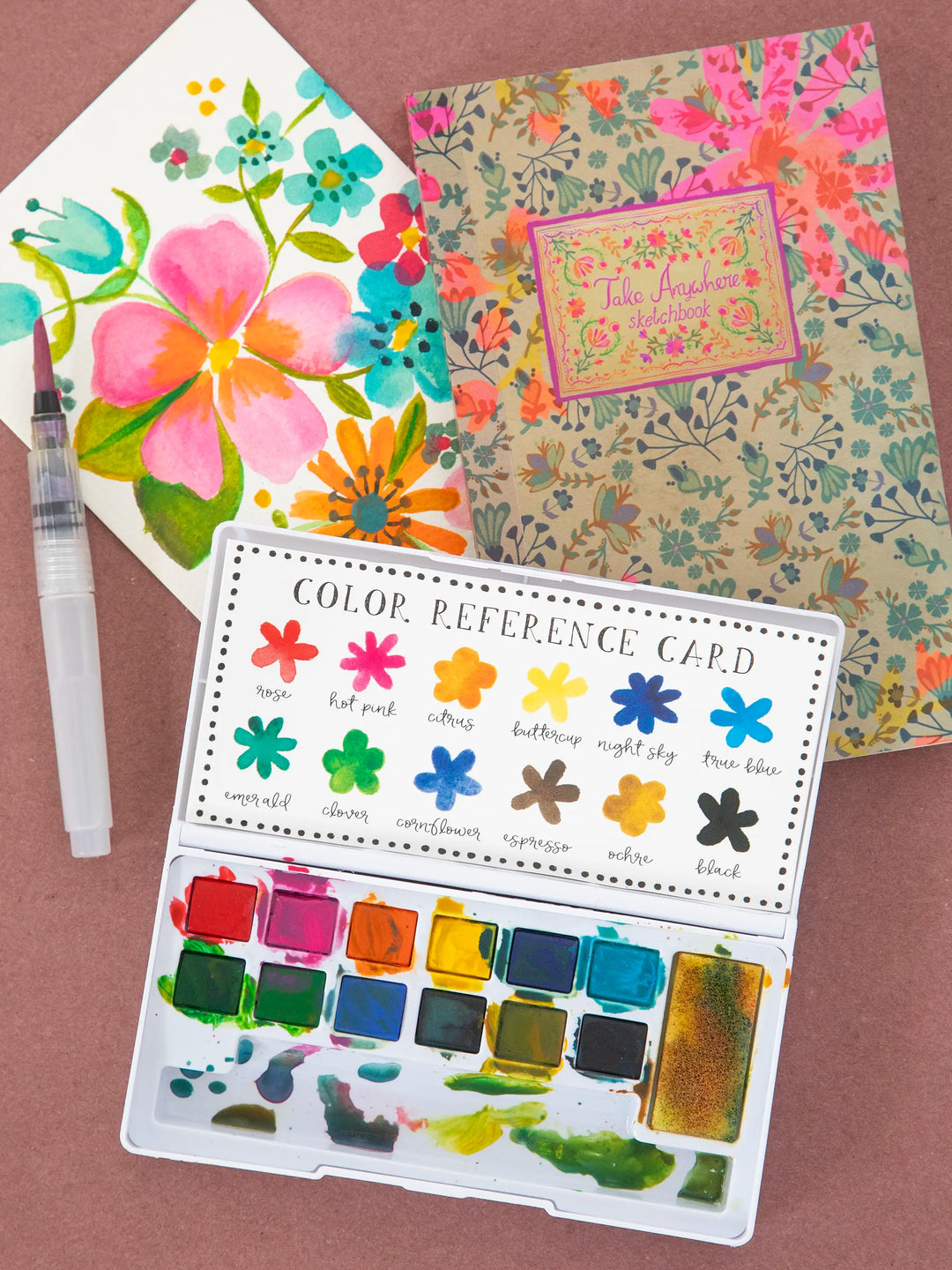 Travel Watercolor & Sketchbook Set - Small