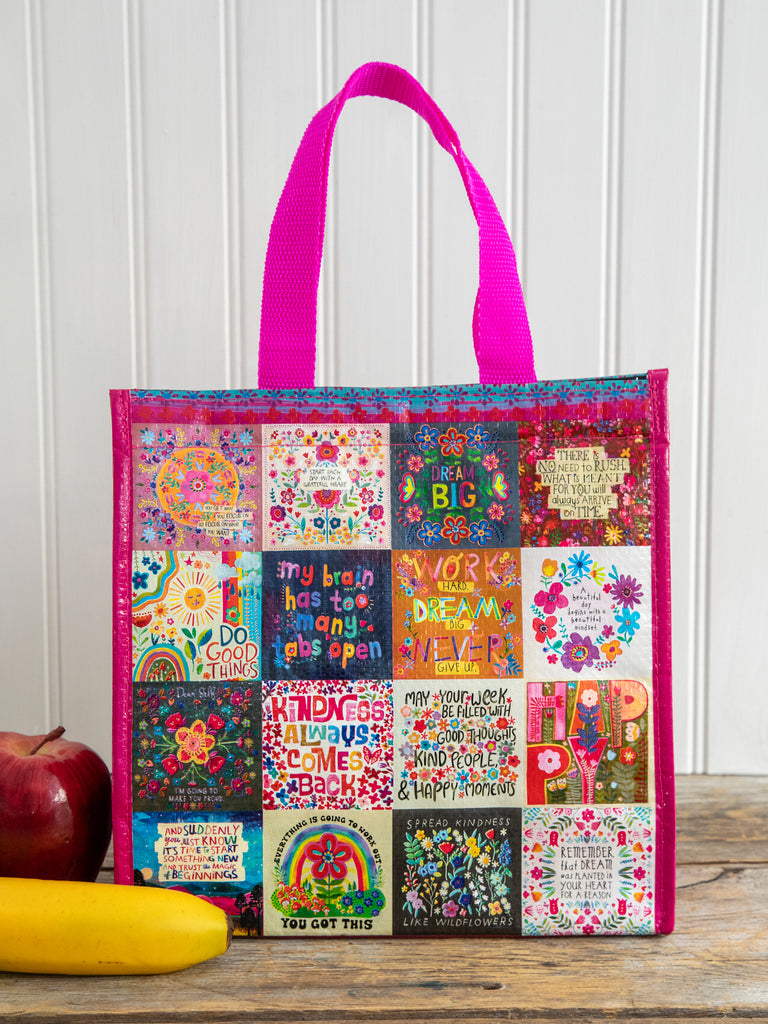Insulated Lunch Bag - Chirp Patchwork-view 2
