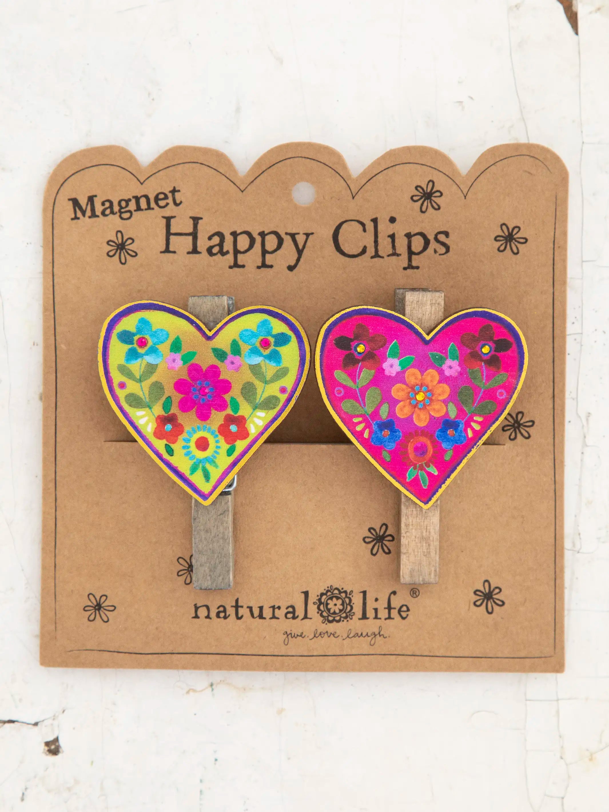 Magnet Happy Clips, Set of 2 - Heart – Natural Life