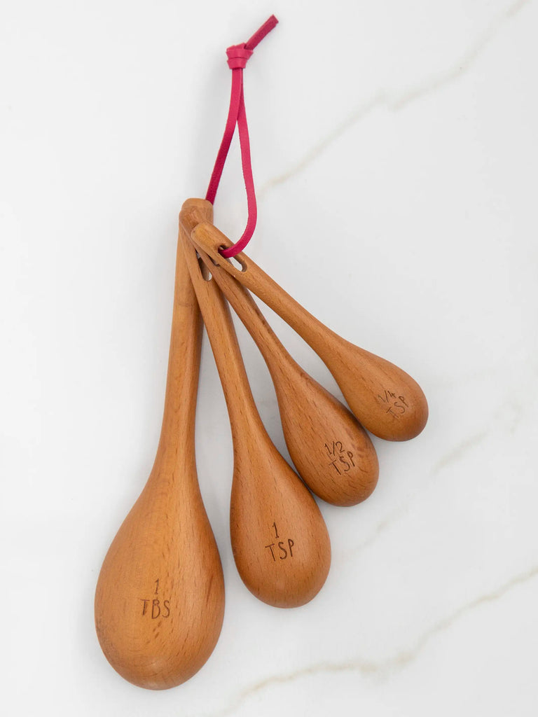 Folk Flower Wooden Measuring Spoons, Set of 4-view 2