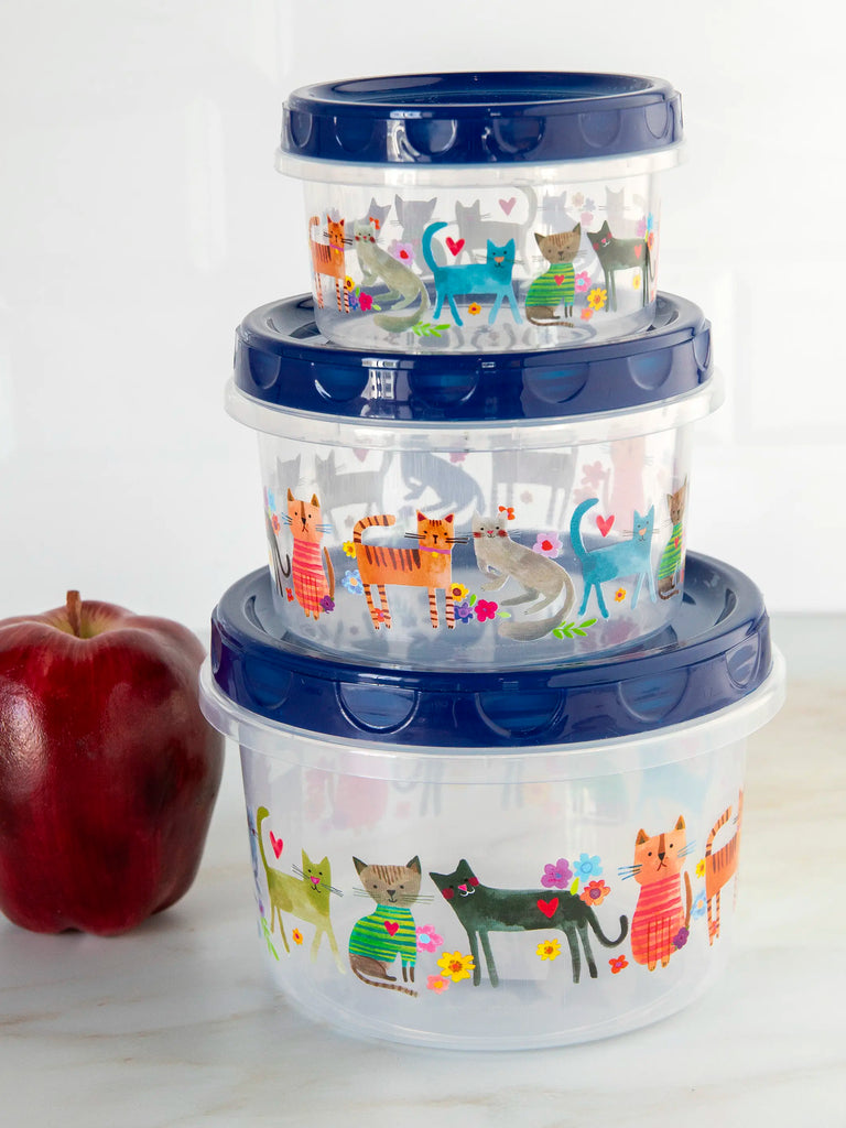 One Container Cat Storage Containers, Set of 3 - Cat – Natural Life