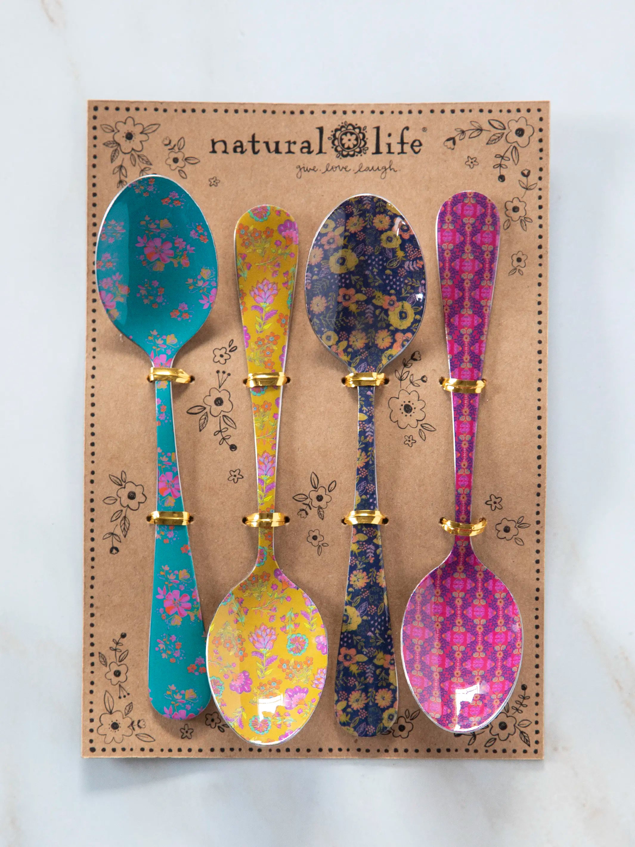 Ditsy Teaspoons, Set of 4 - Multicolored – Natural Life