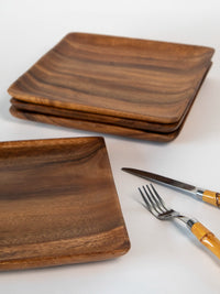 Acacia Plates, Set of 4-view 1