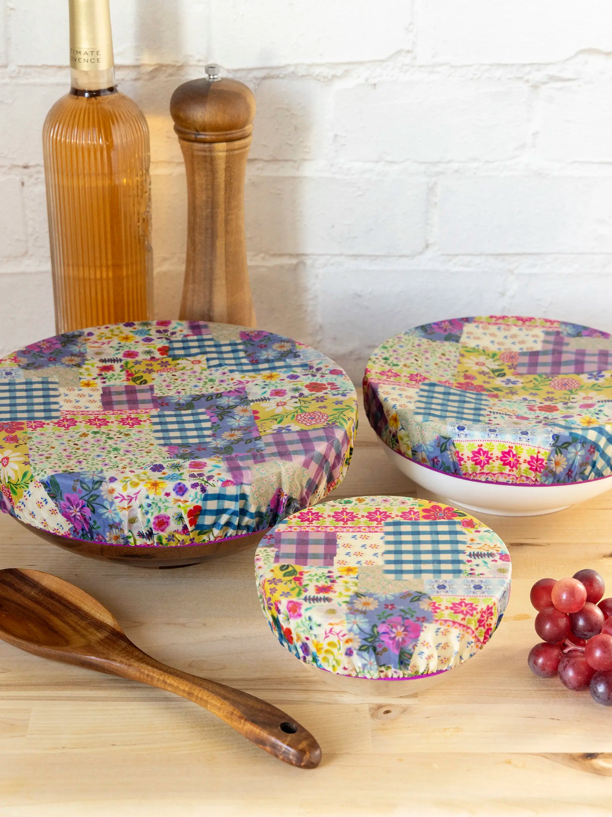 Beeswax Bowl Covers, Set of 3