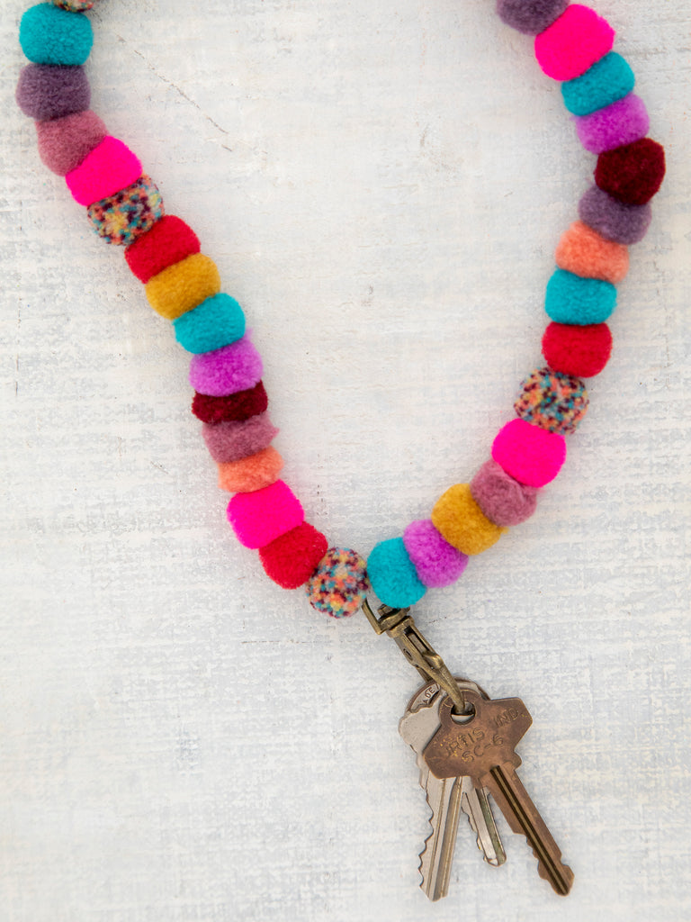 Pom Pom Lanyard Multi Natural Life