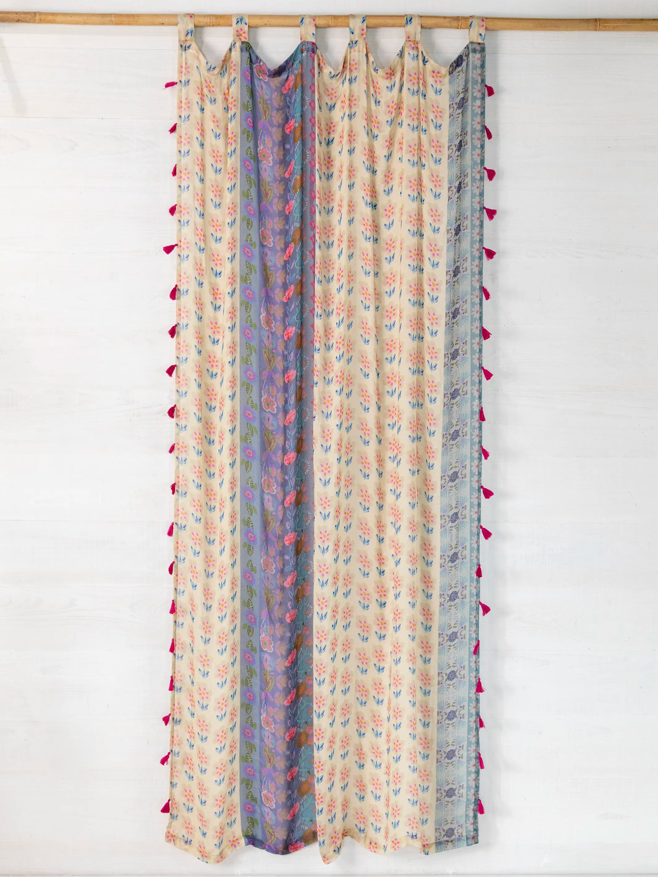 Printed Curtain Panel - Garden Stripes Cotton - Thumbnail 2