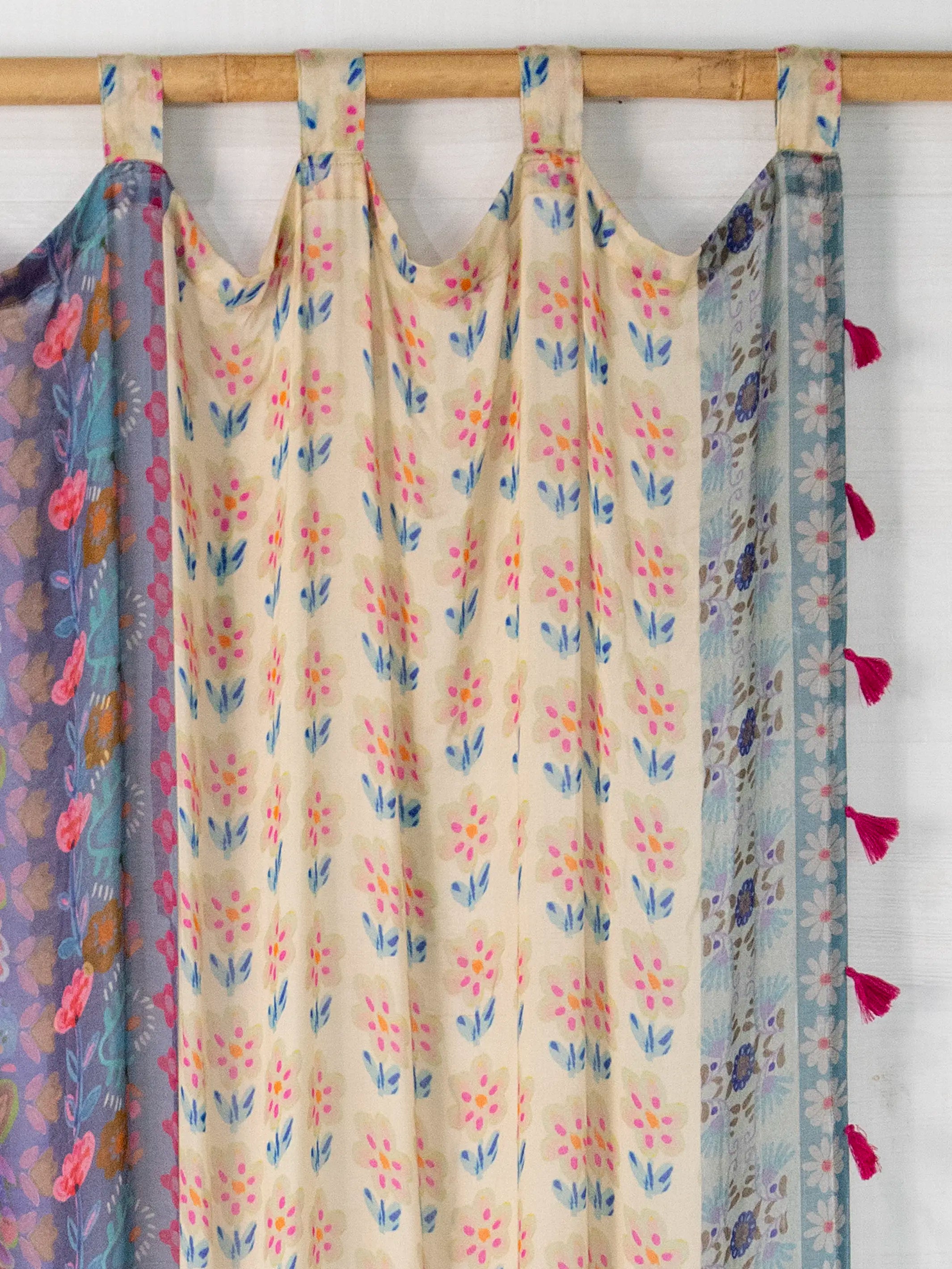 Printed Curtain Panel - Garden Stripes Cotton - Thumbnail 3