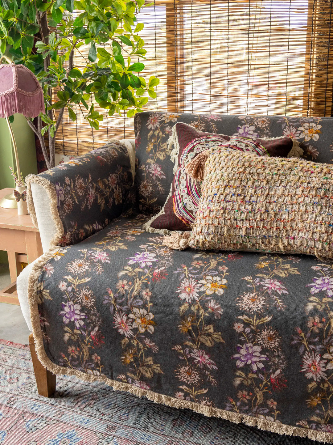 Mom's Favorite Sofa Cover - Chocolate Dahlia Rows – Natural Life