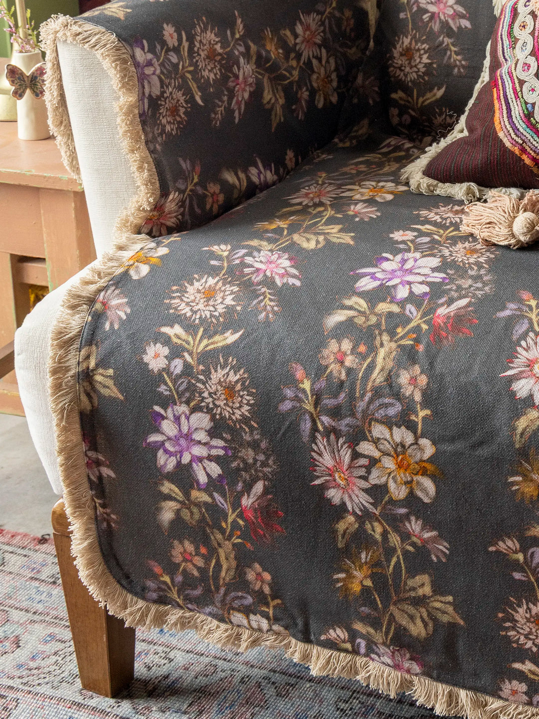 Mom's Favorite Sofa Cover - Chocolate Dahlia Rows – Natural Life