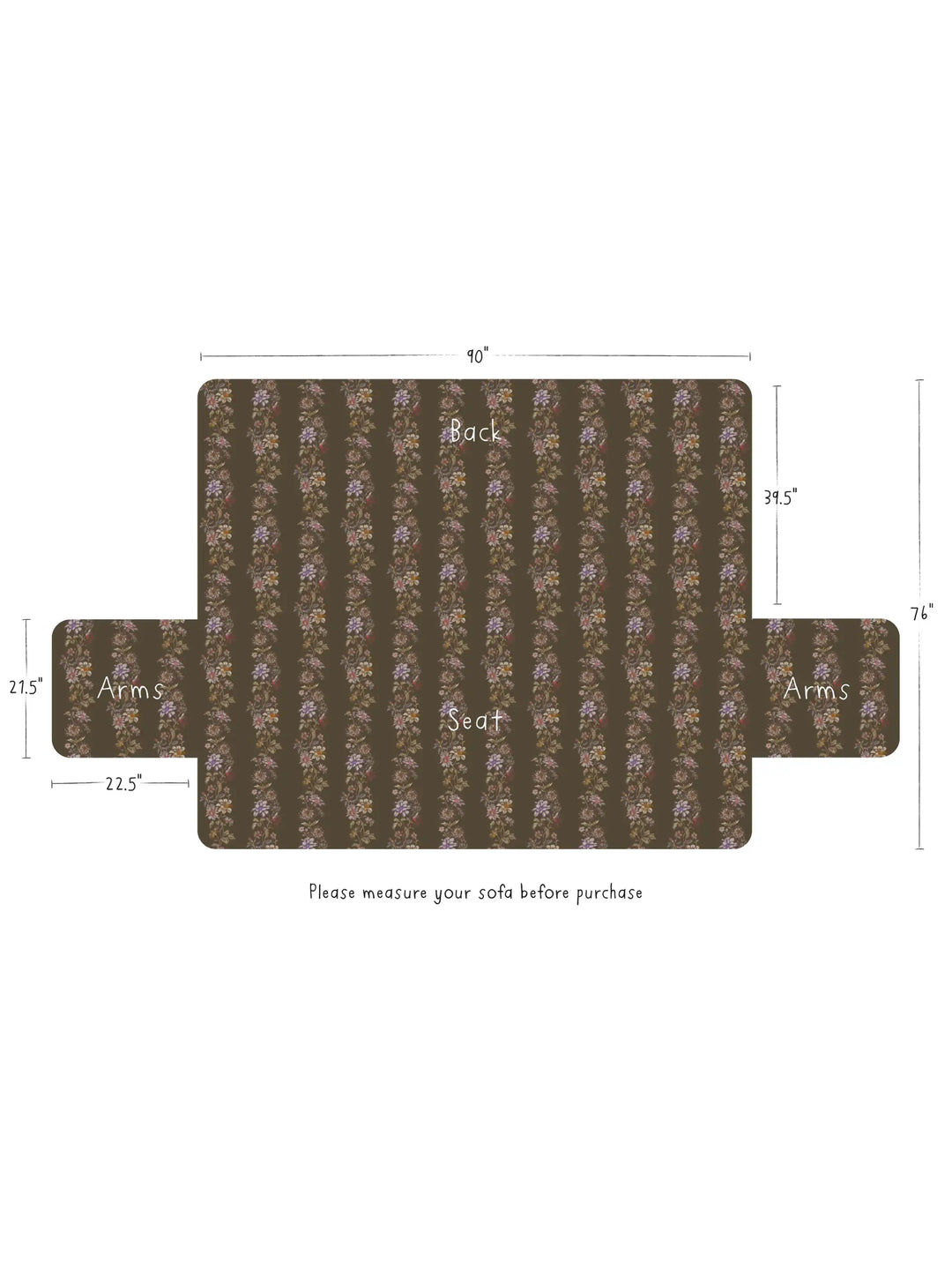 Mom's Favorite Sofa Cover - Chocolate Dahlia Rows – Natural Life