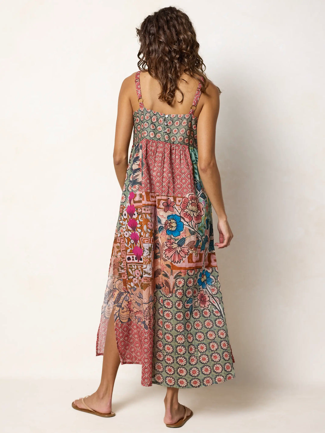 Patti Side Slit Cotton Maxi Dress