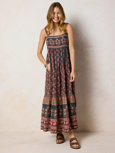 Patricia Maxi Dress - Wildflower Medallion Border-view 2