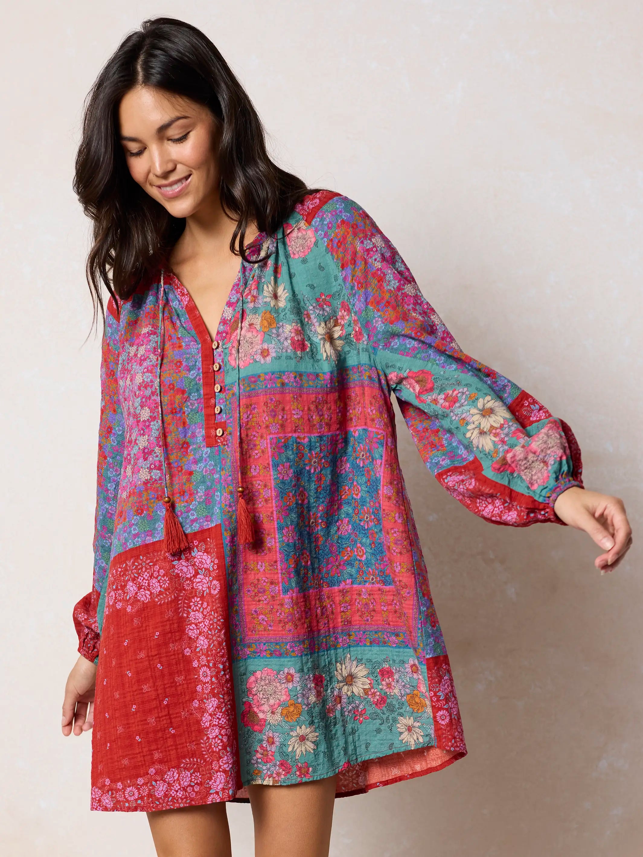 natura scarf mini dress Zimmermann Natura Scarf Shirt Mini Dress