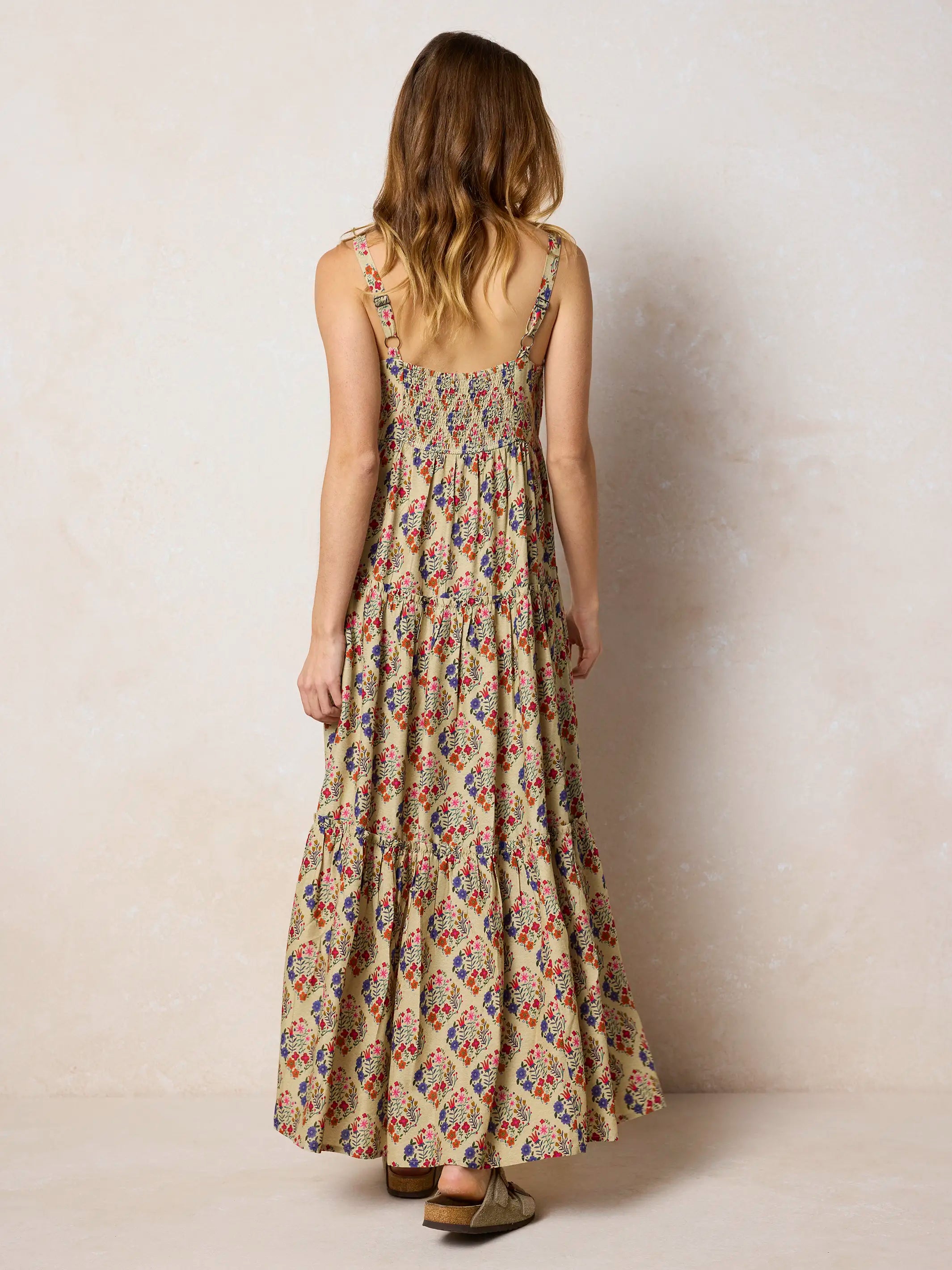 ditsy floral cami maxi dress Cami Tie-Front Maxi Dress