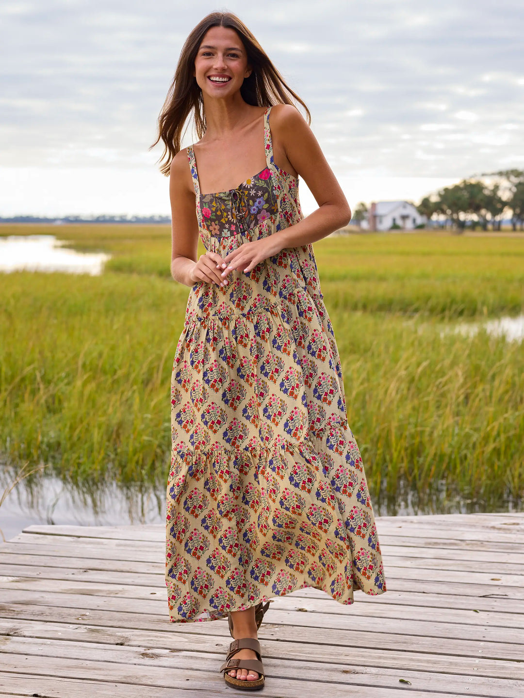Cami Tie-Front Maxi Dress