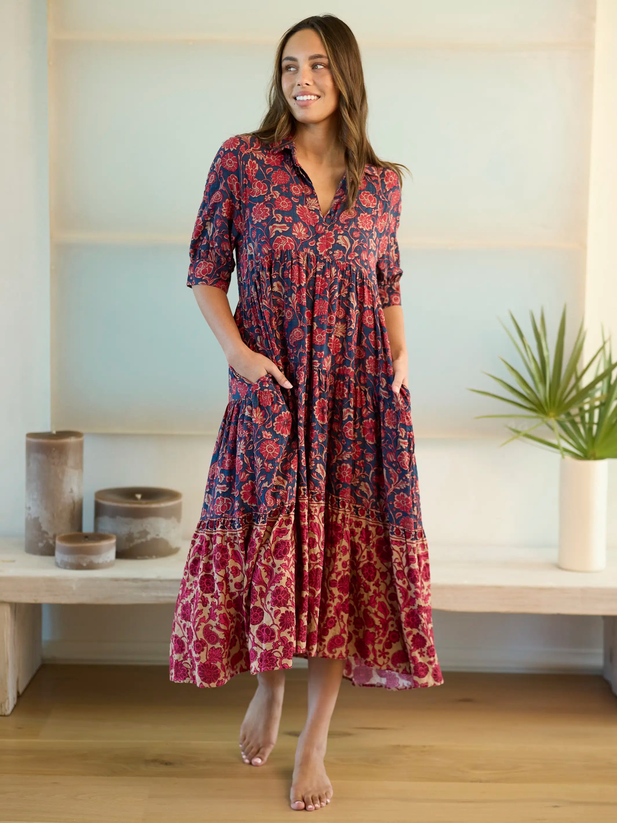 knee length dresses for ladies Natural Life Berkley Maxi Dress
