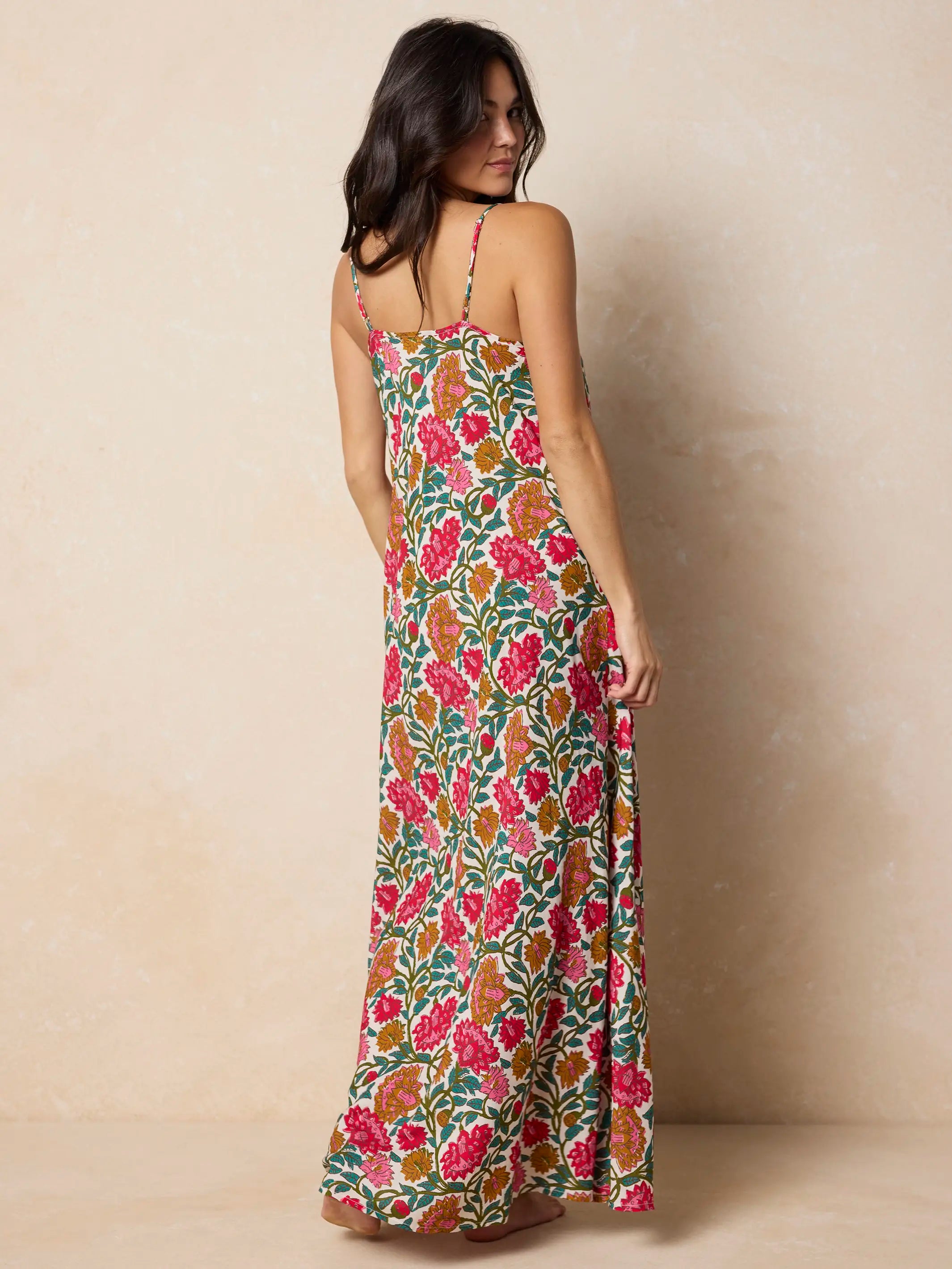 Amellia Maxi Dress - Lush Zinnias – Natural Life
