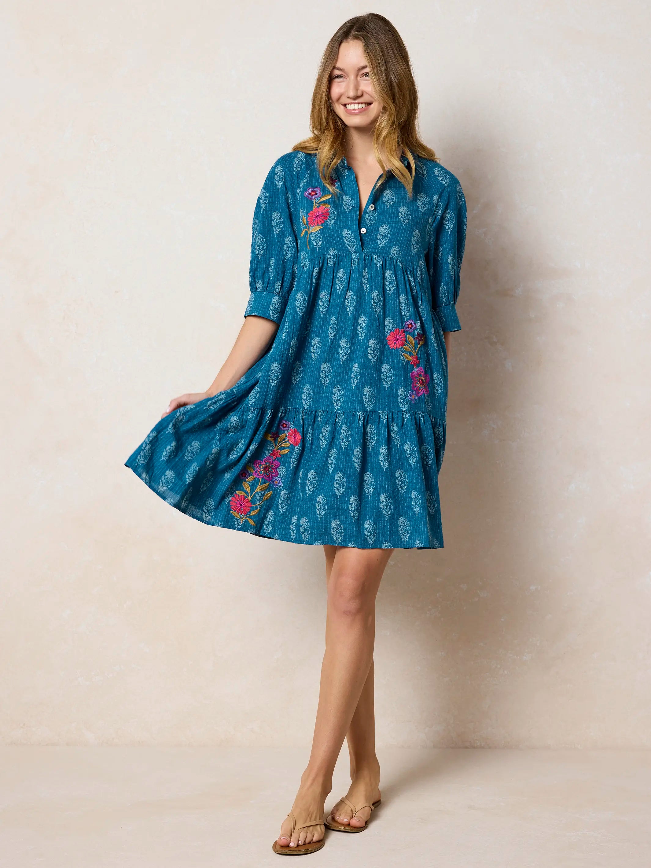 becca mini dress Becca Embroidered Mini Dress