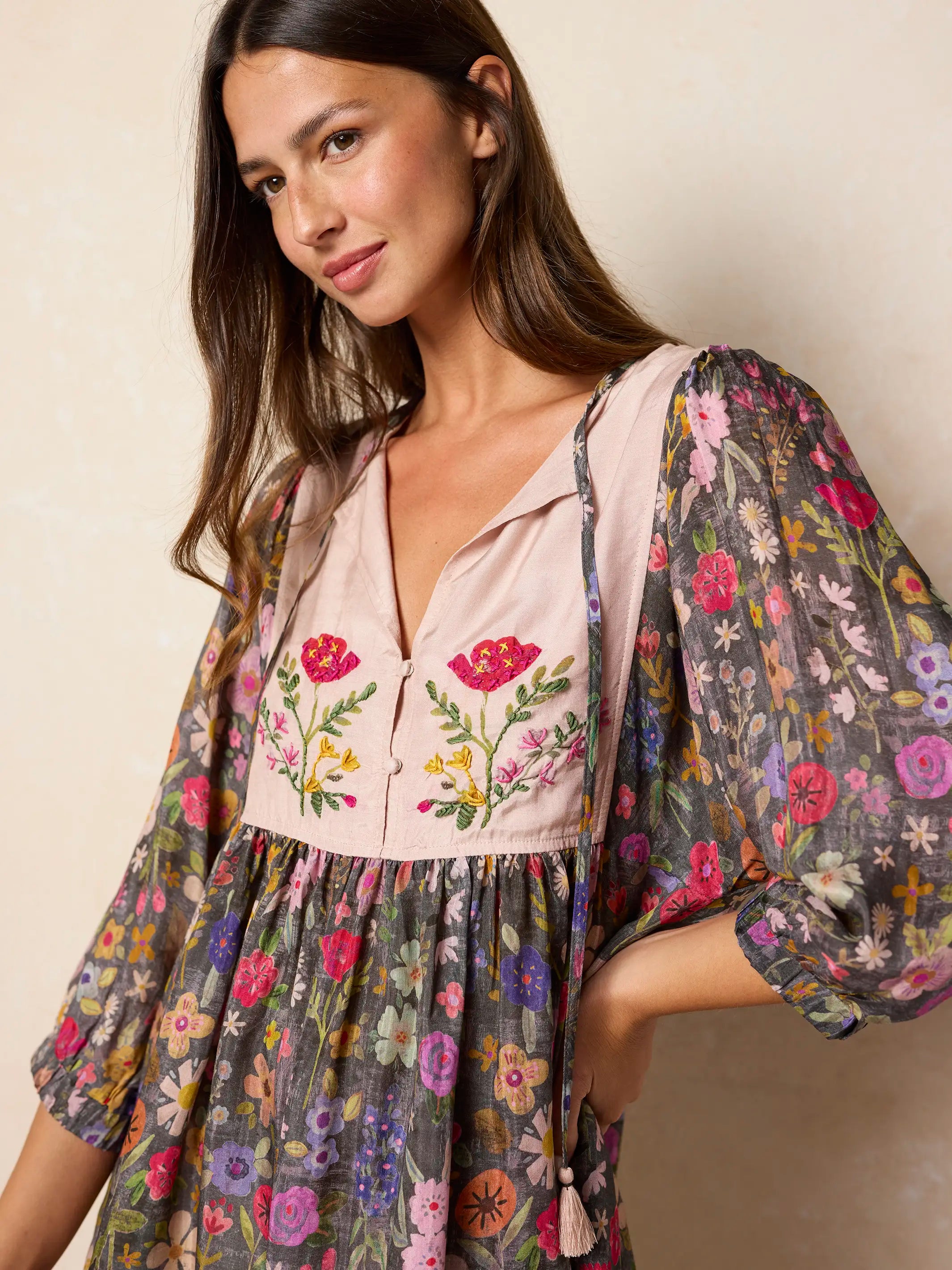 wildflower embroidered mini dress Wildflower embroidered mini dress at Free People