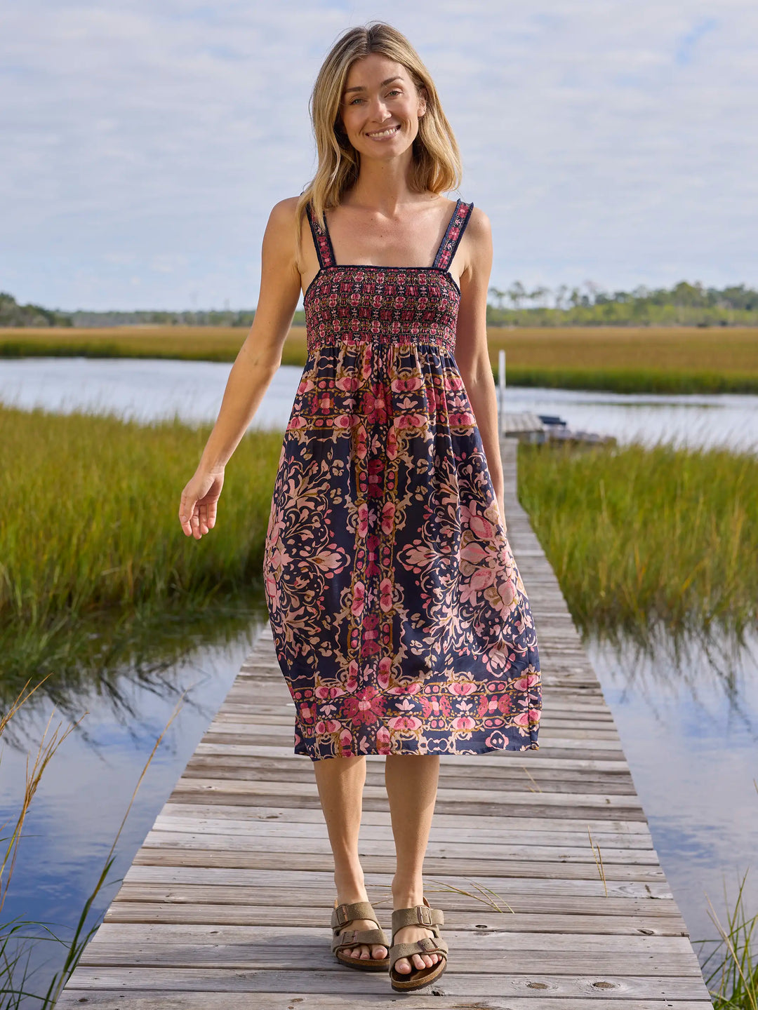 Spring In Your Step Midi Dress