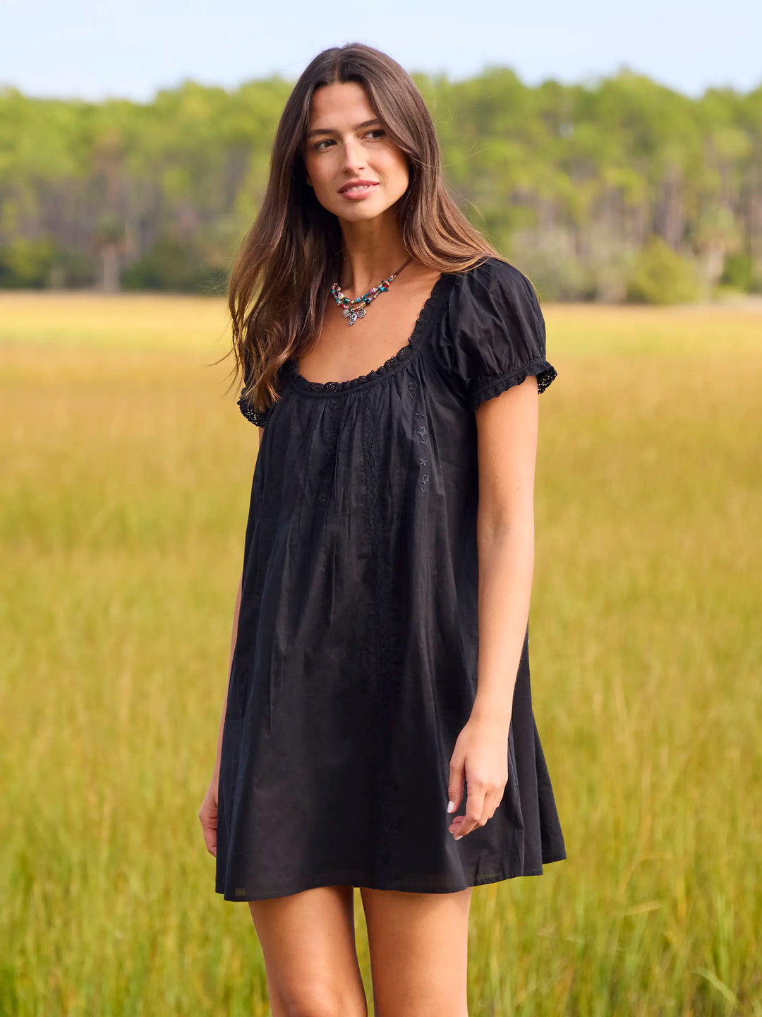 Sweet Nothings Embroidered Cotton Mini Dress