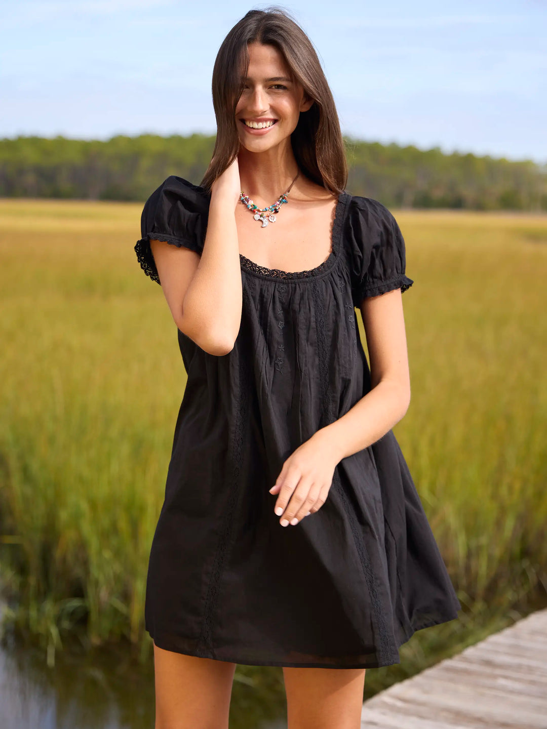 Sweet Nothings Embroidered Cotton Mini Dress