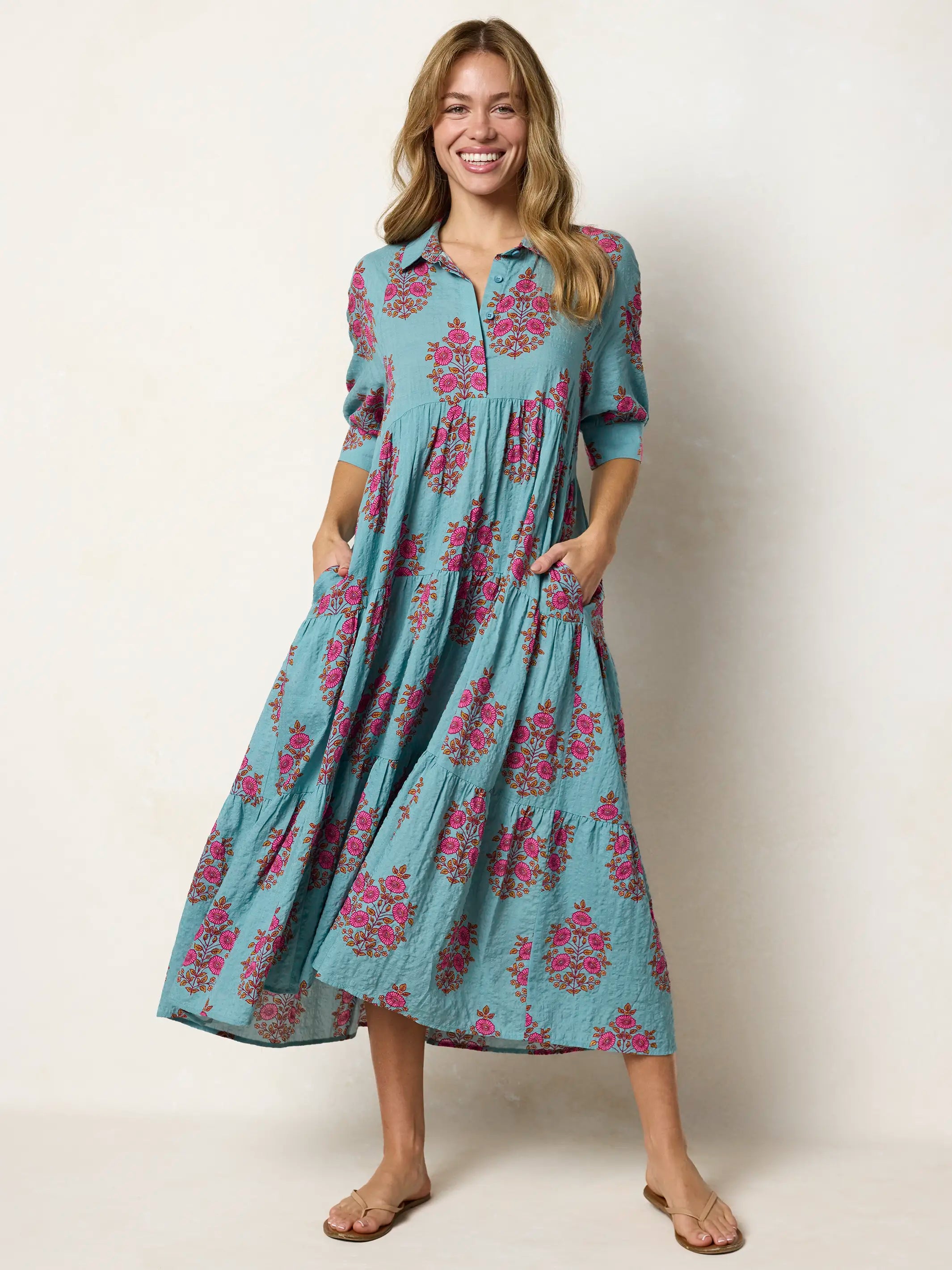 flowy white dresses for women Rebecca Midi Dress