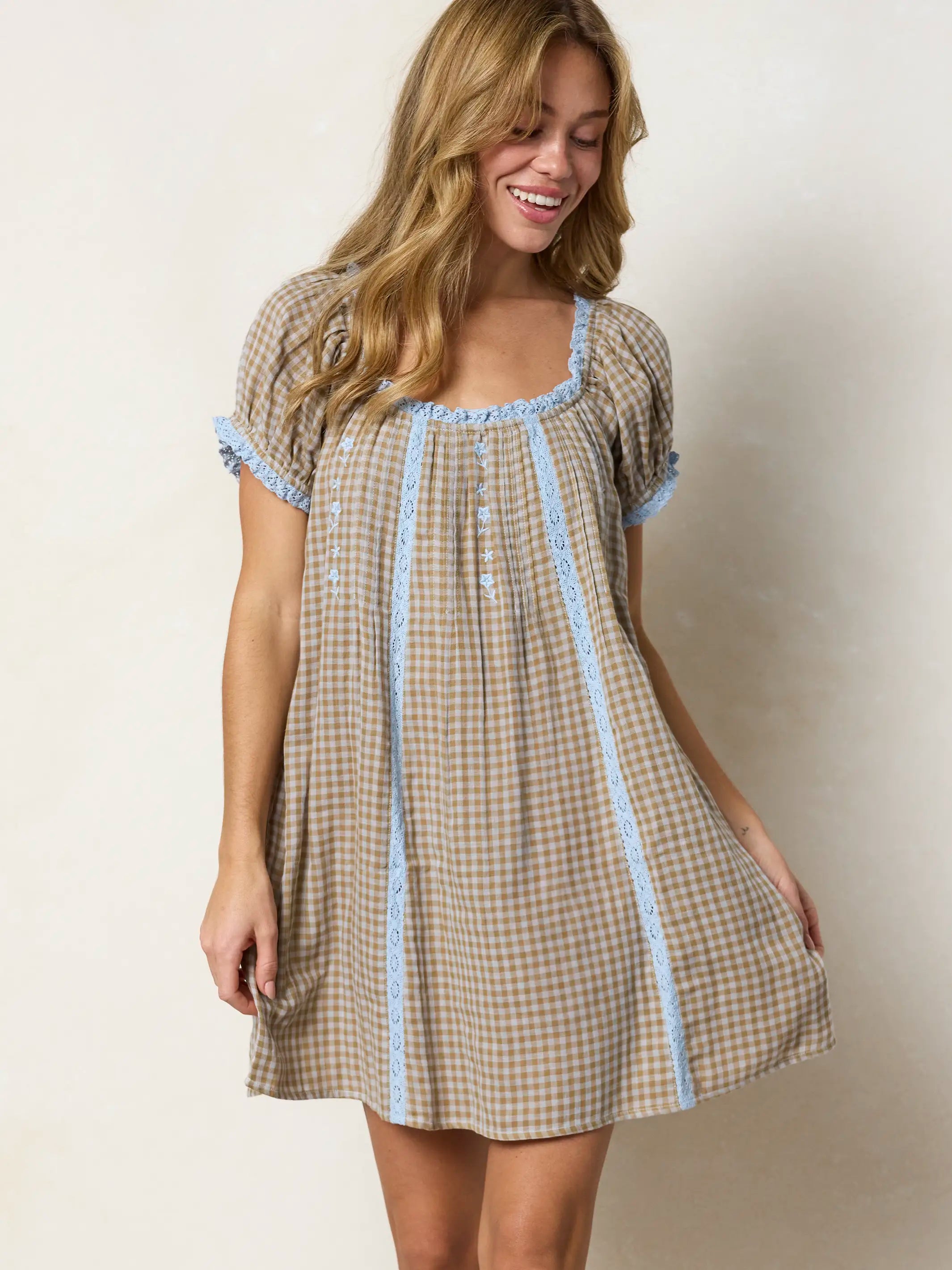 Sweet Nothings Embroidered Cotton Mini Dress