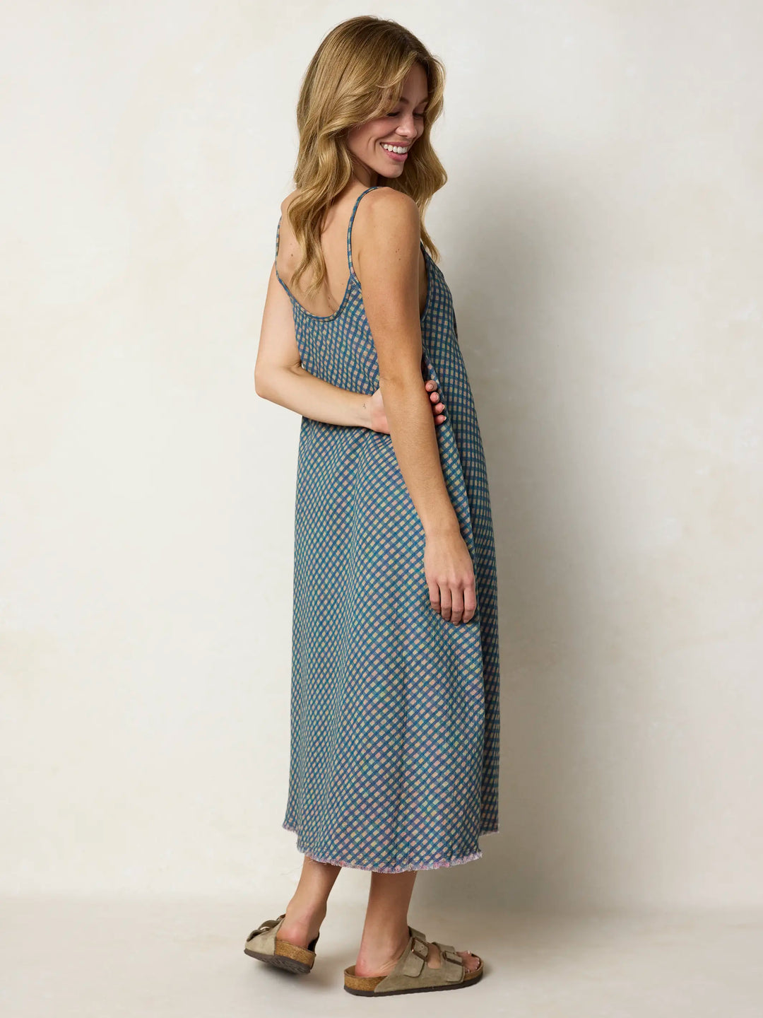 Reversible Cotton Gauze Midi Dress
