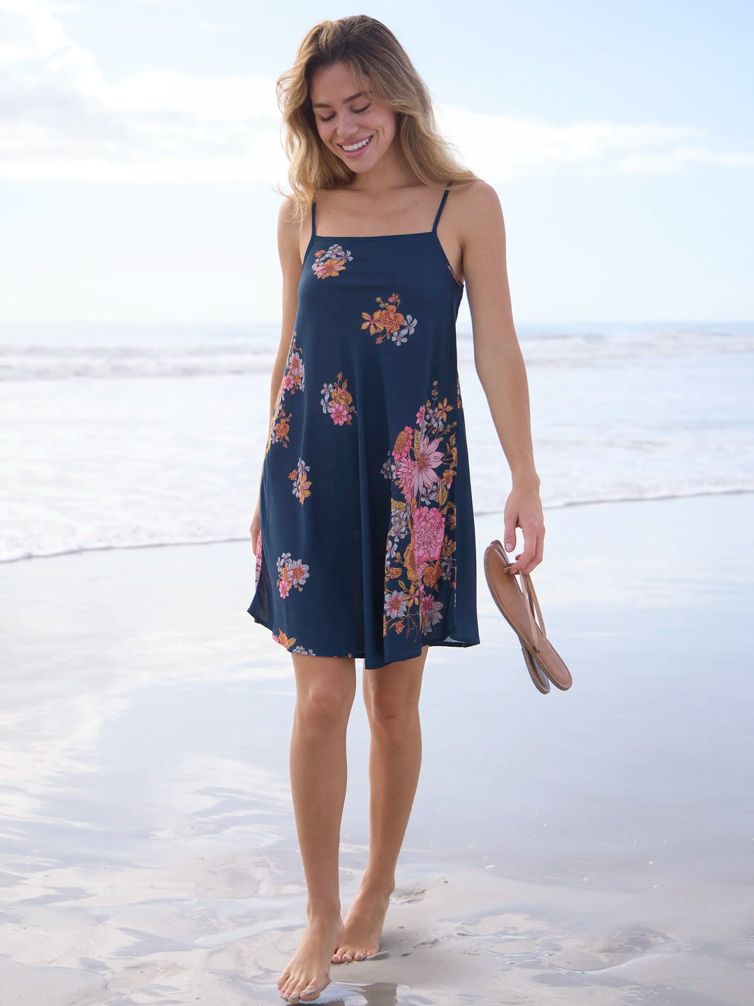 navy blue beach dress Amellia Mini Dot Puff Sleeve Dress this versatile dress transitions ruffled Size:US 26Plus  / UK 30 / EU 56