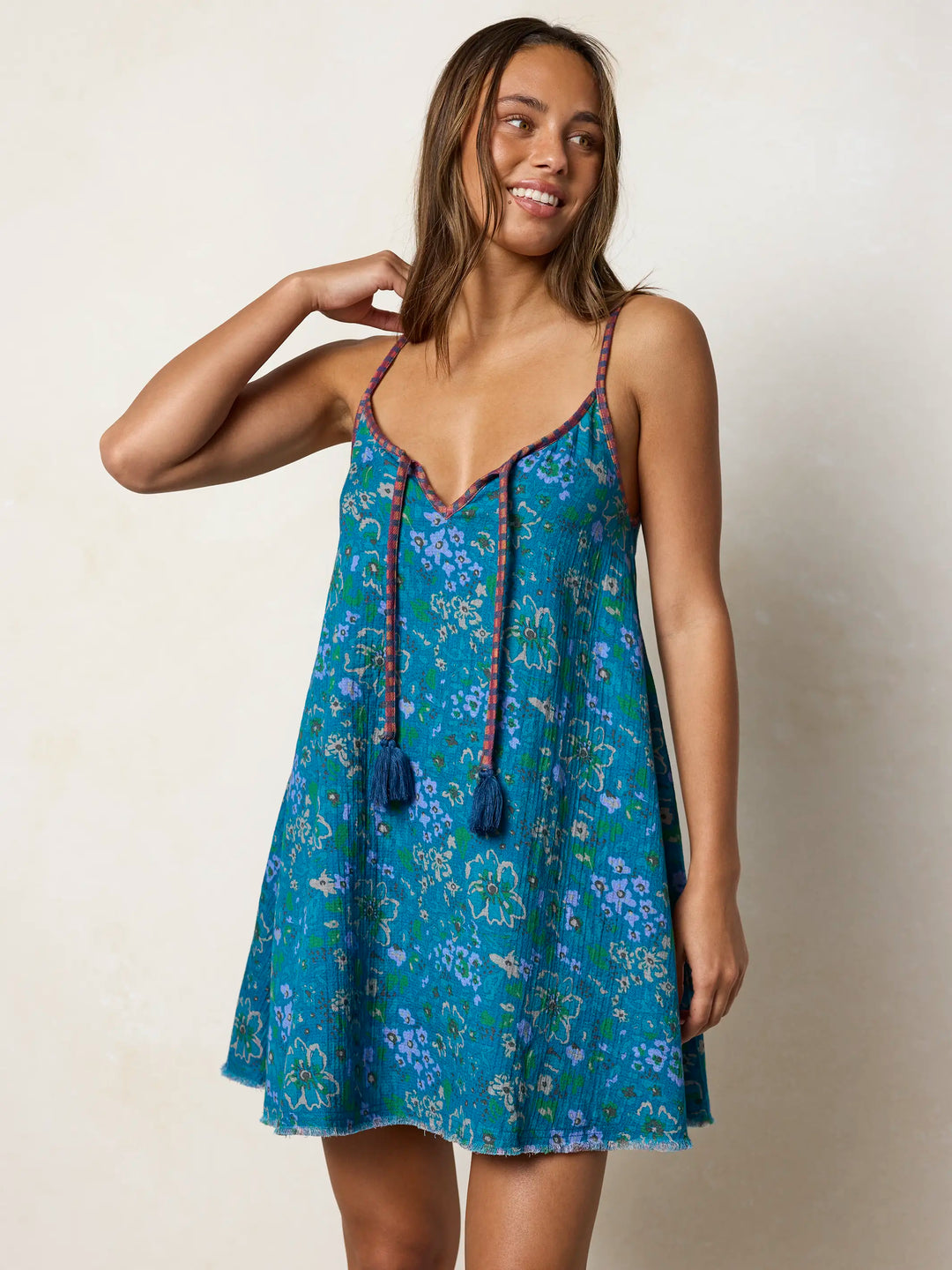 gauze mini dress Reversible Cotton Gauze Mini Dress