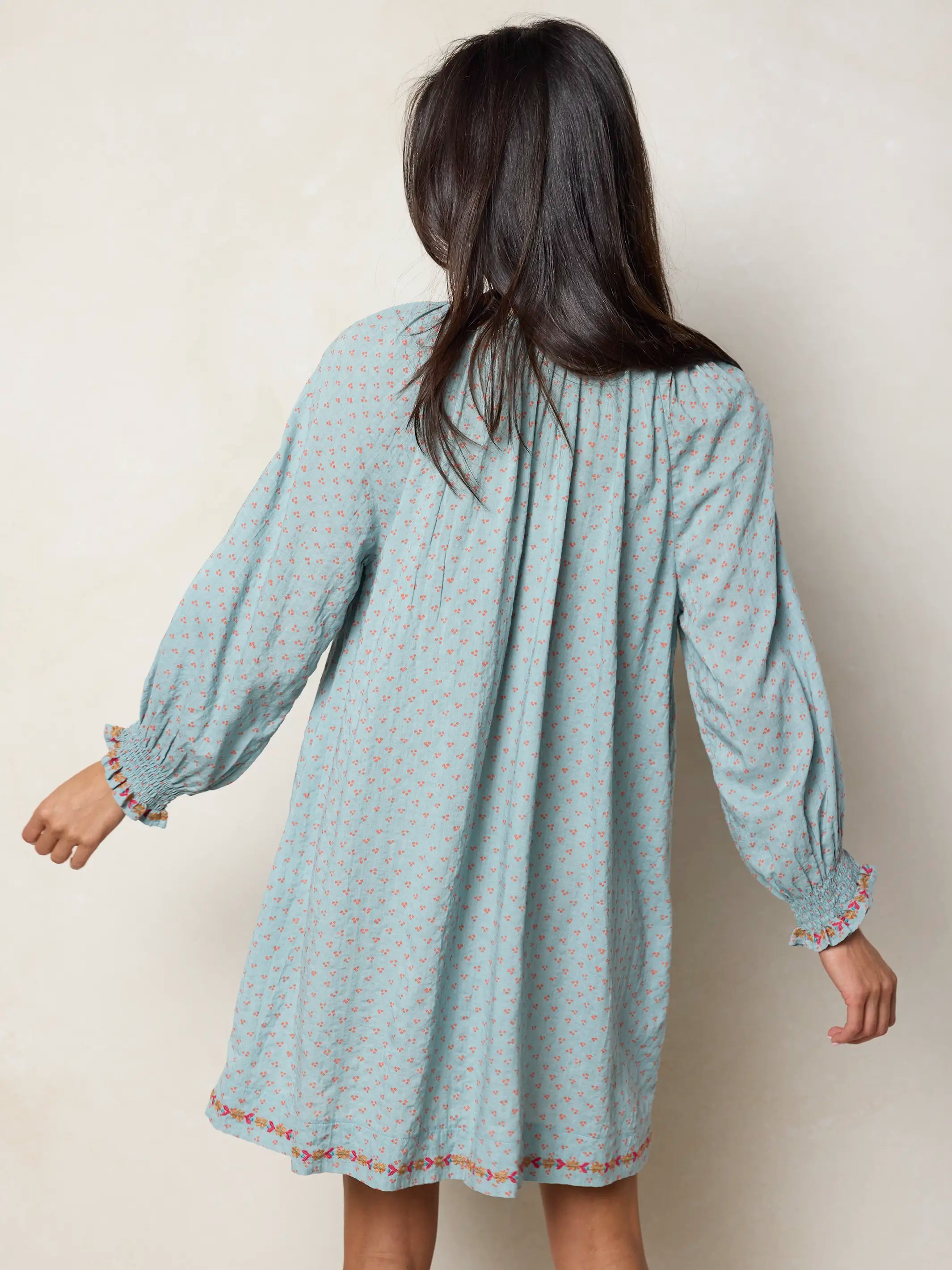 april embellished mini dress April Embroidered Mini Dress