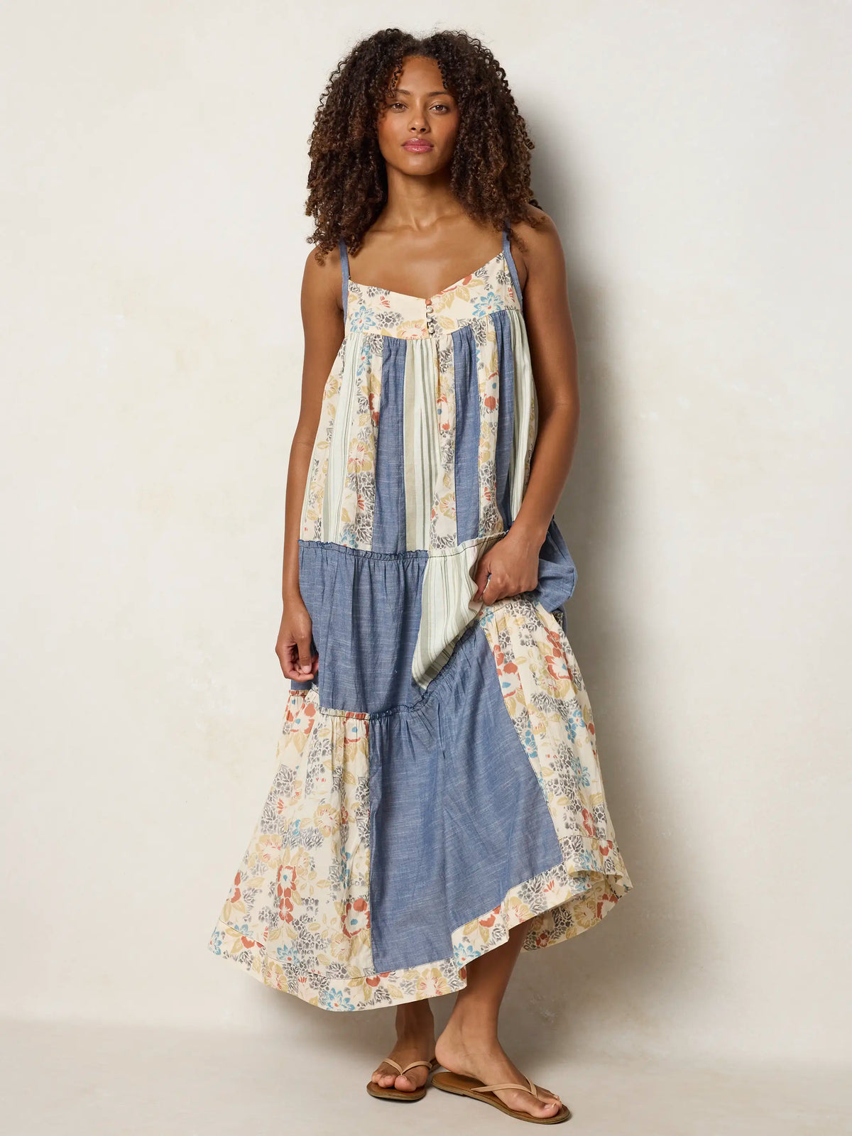 rahi confetti patchwork maxi dress Millie Colour:Navy Blue Brown Simple Dress Designs Home Improvement The patchwork cotton fabric