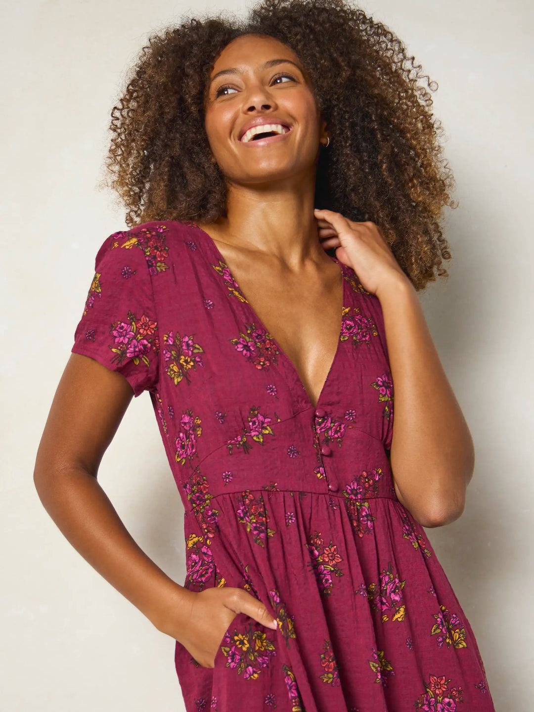Evangeline Maxi Dress - Flower Picking Wine – Natural Life