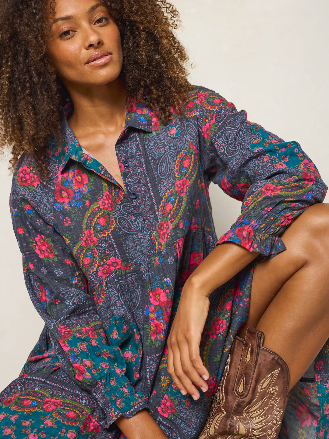 Rebecca Long Sleeve Midi Dress