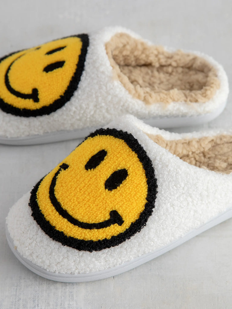 Icon Sherpa Slippers - Smiley Face-view 2