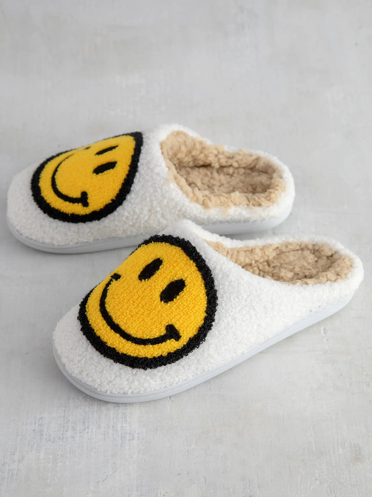Icon Sherpa Slippers - Smiley Face-view 3