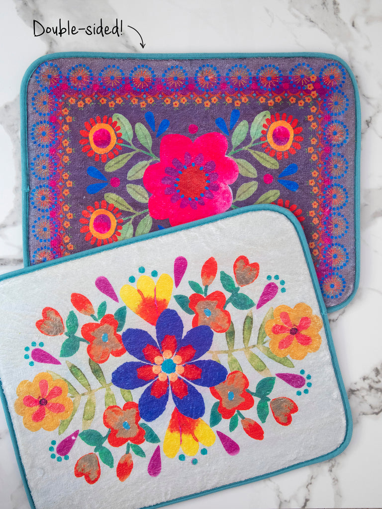 Reversible Drying Mat|Floral-view 1