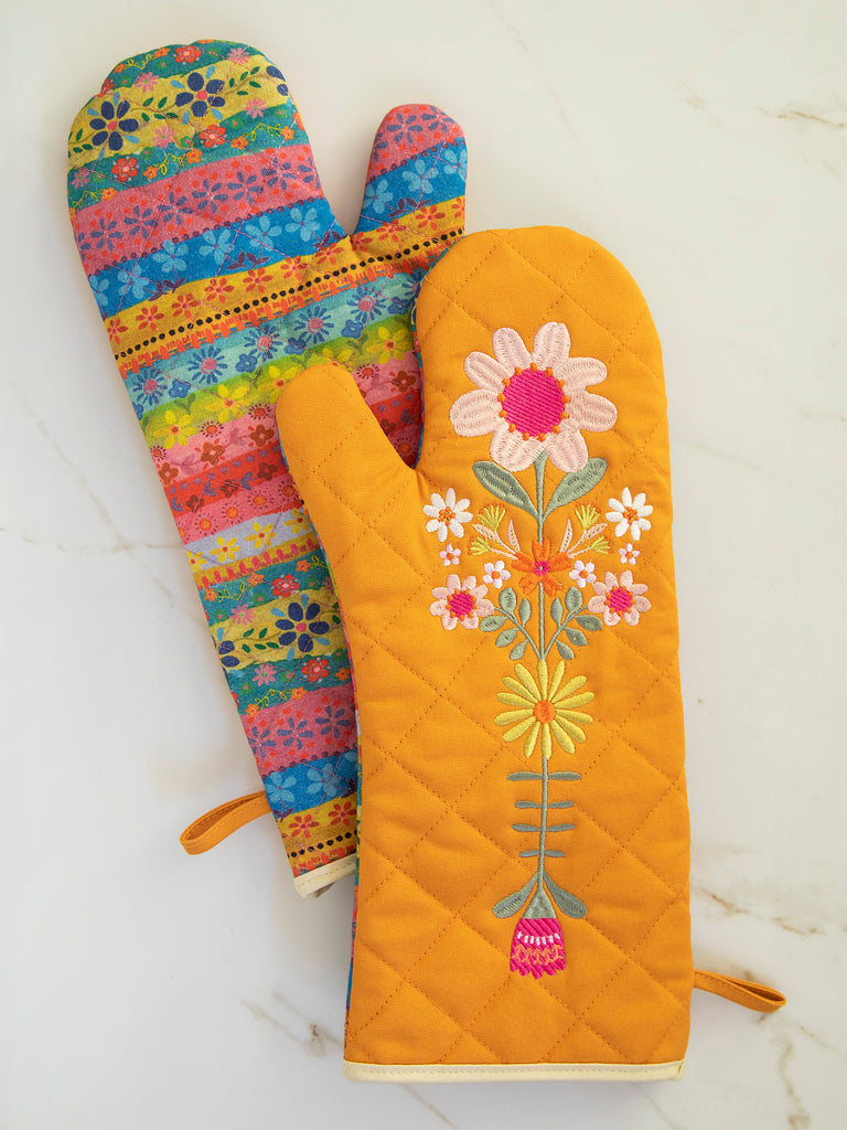 Bake Happy Oven Mitt|Floral-view 3