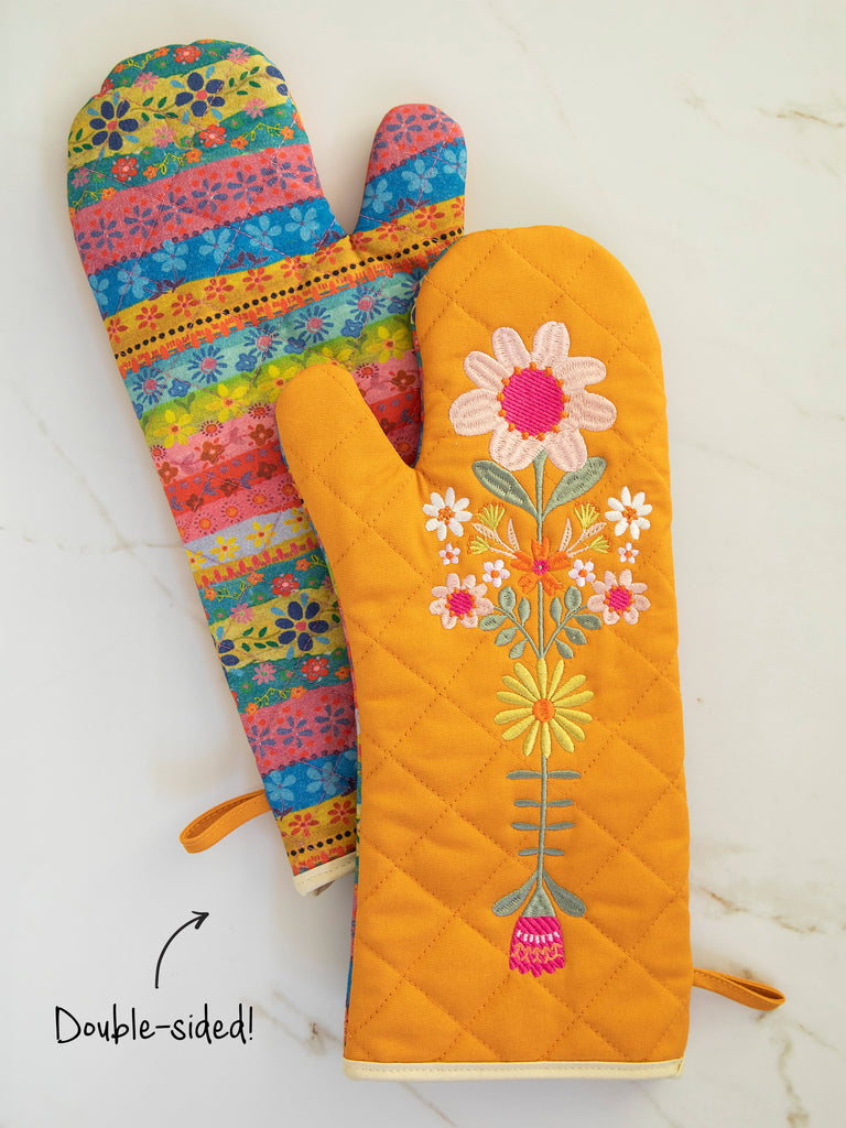 Bake Happy Oven Mitt|Floral-view 1