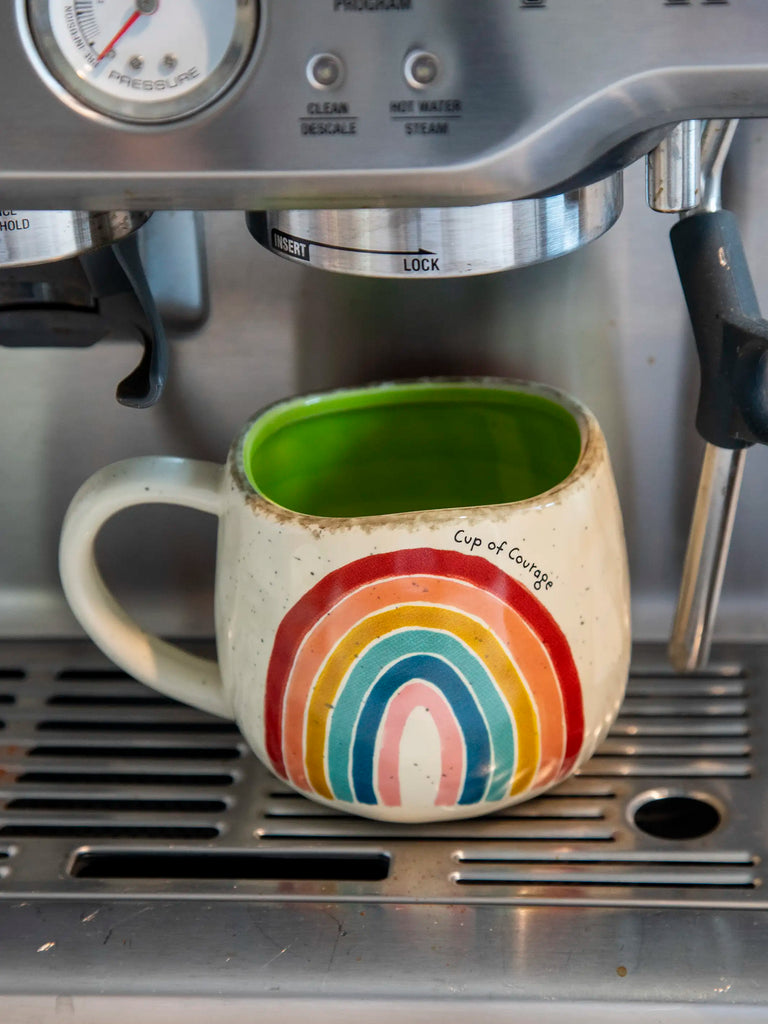 Artisan Rainbow Coffee Mug - Cup of Courage-view 2