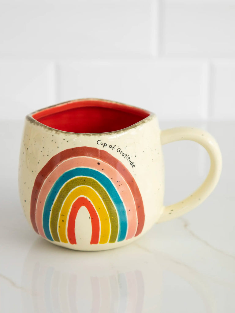 Artisan Rainbow Coffee Mug - Cup of Gratitude-view 1