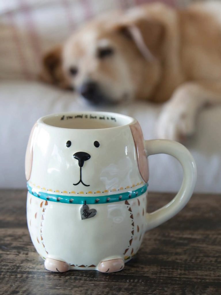 Folk Art Coffee Mug - Dog-view 1