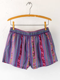 Mix & Match Cotton Pajama Shorts - Retro Ribbons Navy-view 1