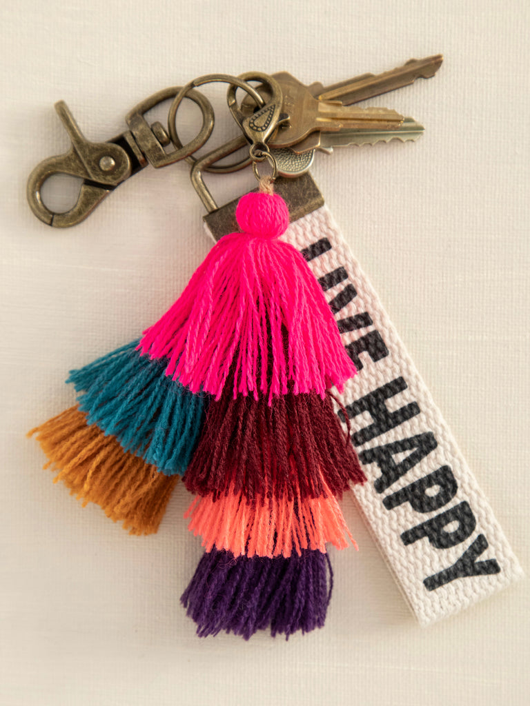 Stacked Tassel Clip - Hot Pink-view 2