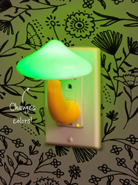 LED Night Light - Mushroom Yellow-view 1