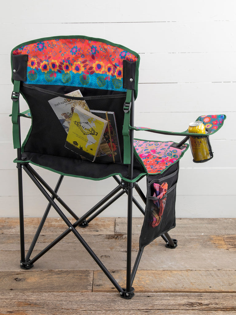 Folding Camp Chair - Folk Floral Border-view 2