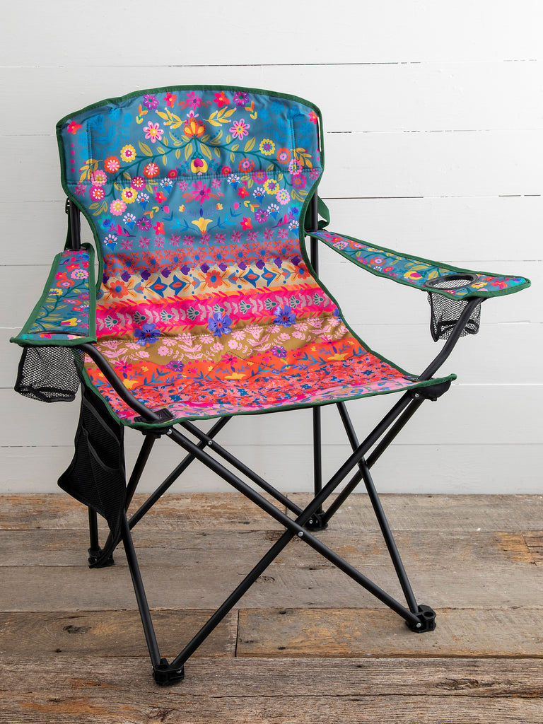 Folding Camp Chair - Folk Floral Border-view 3