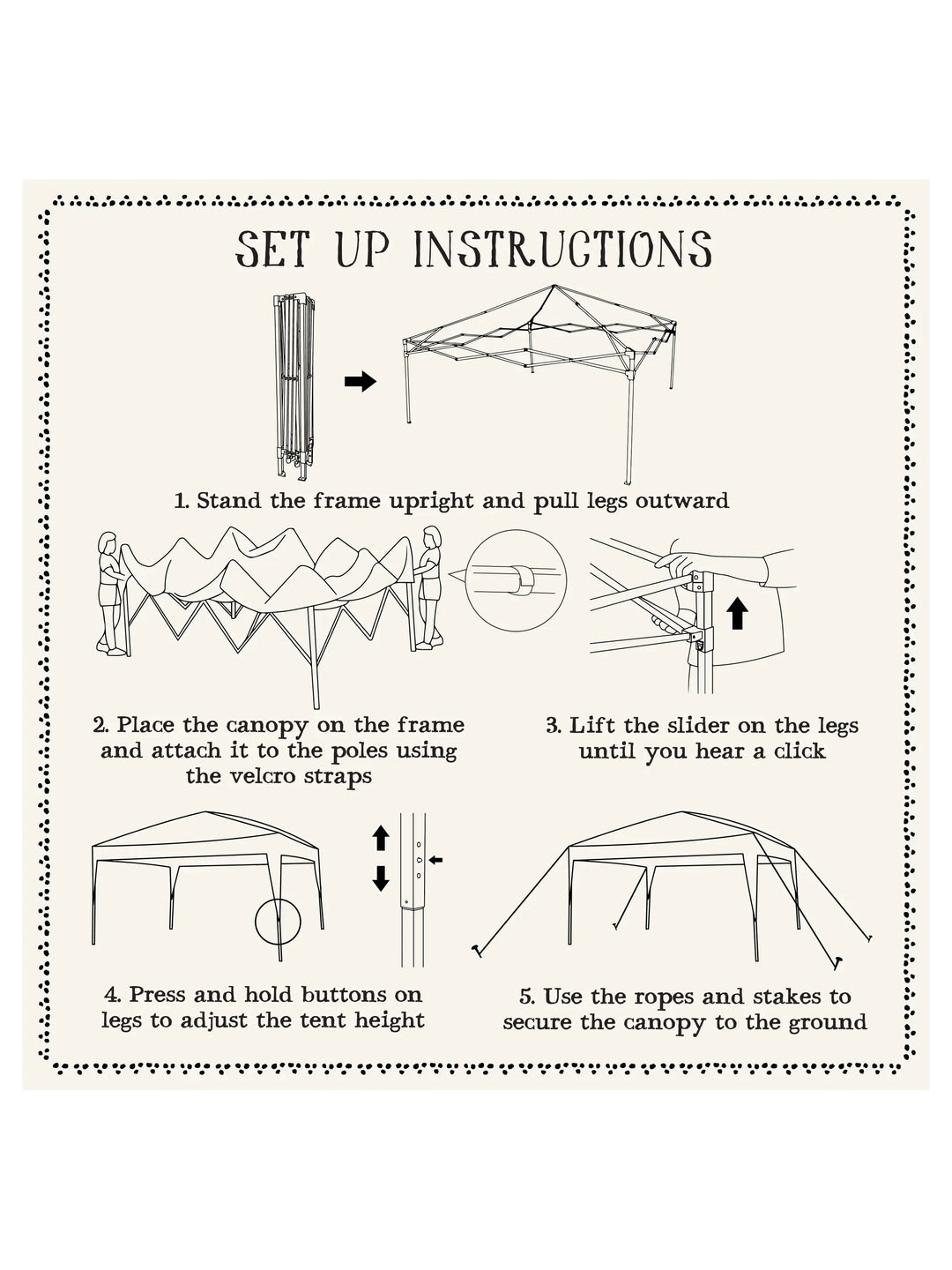 ambiance party tent instructions Live Happy Instant Canopy Size:7.0m x 9.0m (23ft x 29ft) swimming Dein Rad knackt bei